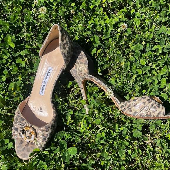 Magnolia Blahnik Leopard Heel Shoe - Picture 3 of 3